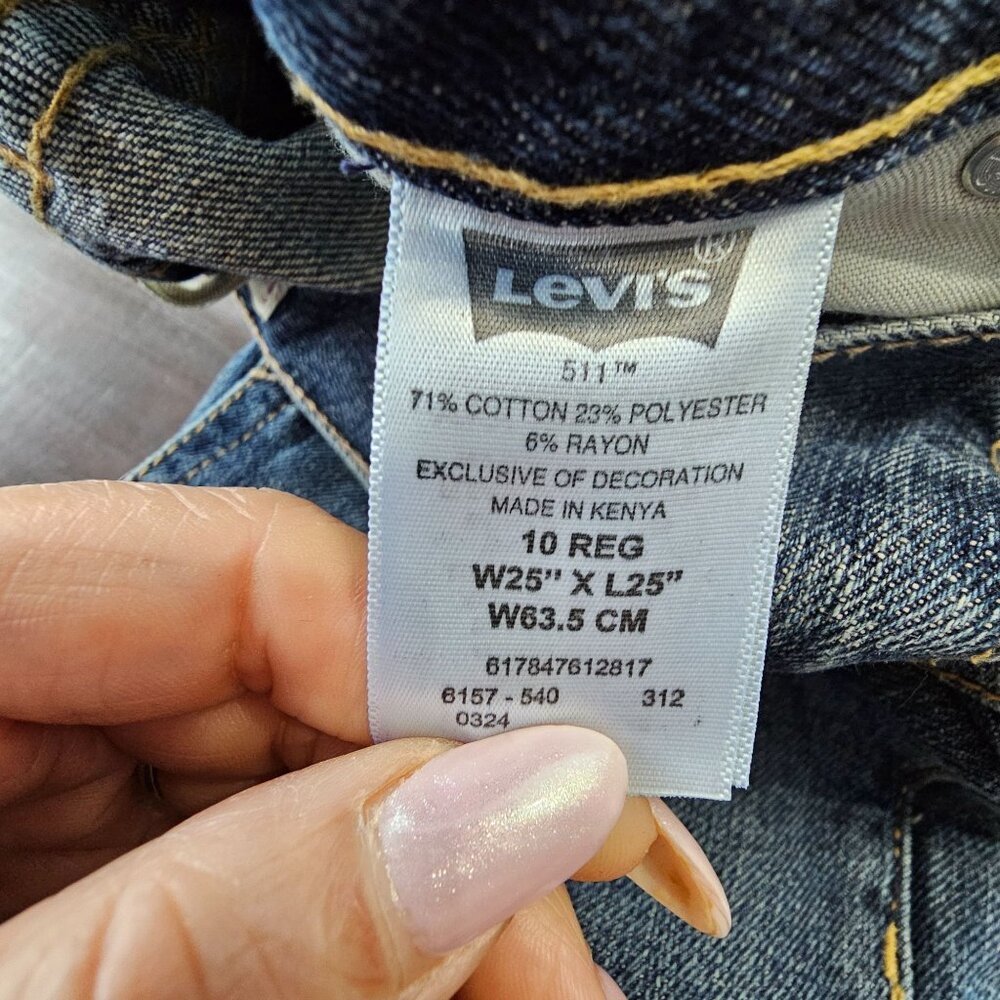Levi's 511 Skinny kids unisex Jeans size 25x25 or 10R - Picture 9 of 9